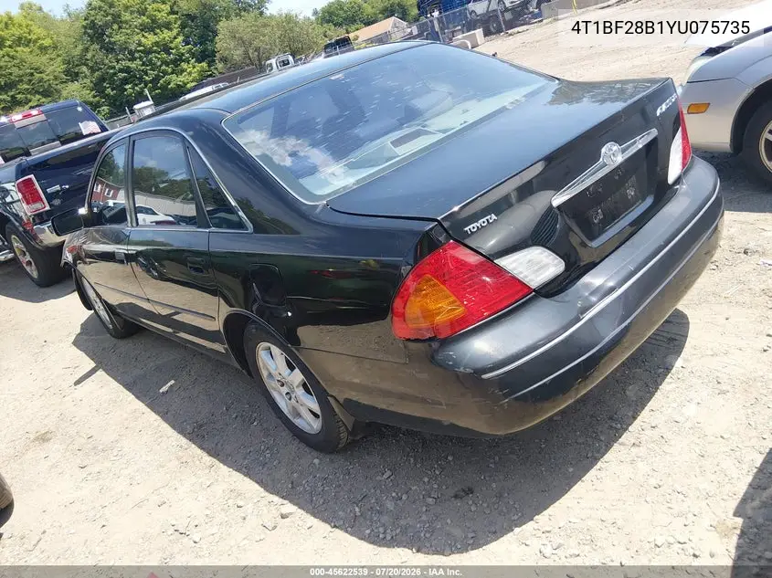 2000 Toyota Avalon Xls VIN: 4T1BF28B1YU075735 Lot: 45622539