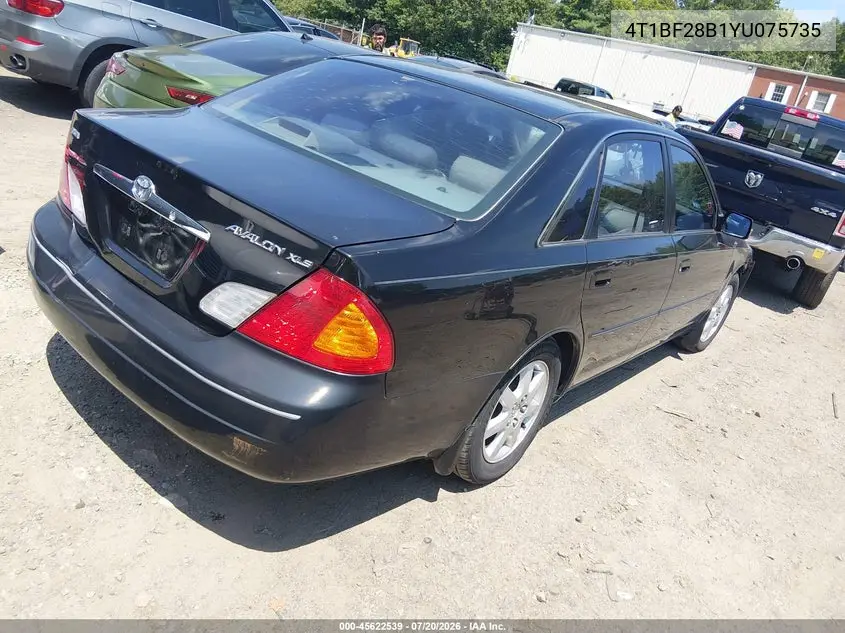 2000 Toyota Avalon Xls VIN: 4T1BF28B1YU075735 Lot: 45622539