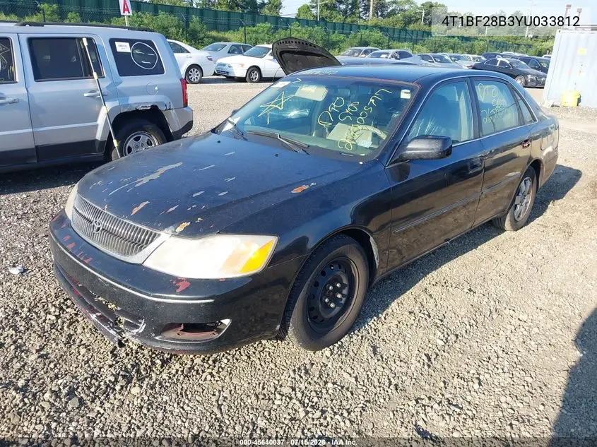 2000 Toyota Avalon Xl VIN: 4T1BF28B3YU033812 Lot: 45640037