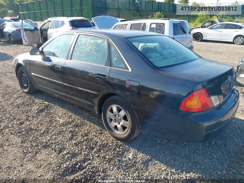 2000 Toyota Avalon Xl VIN: 4T1BF28B3YU033812 Lot: 45640037