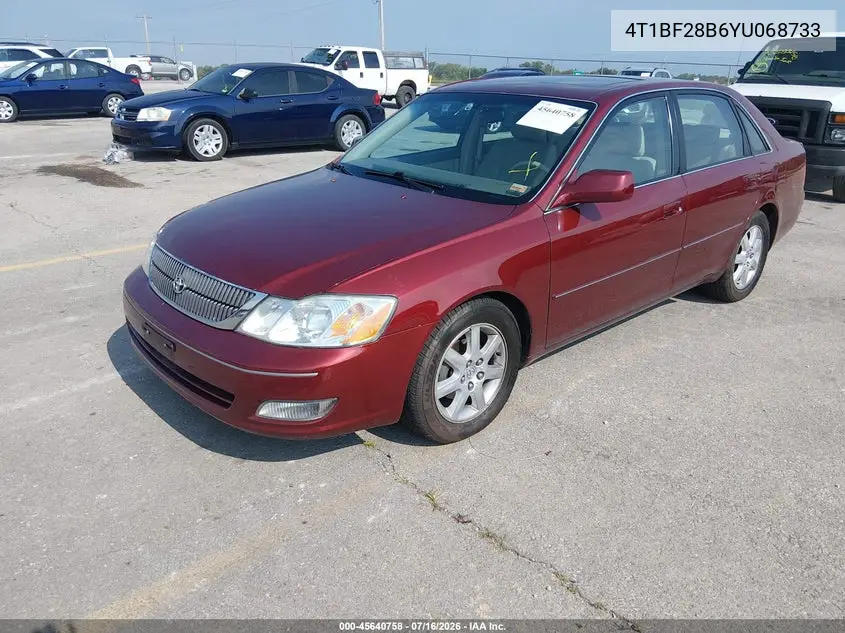 2000 Toyota Avalon Xls VIN: 4T1BF28B6YU068733 Lot: 45640758