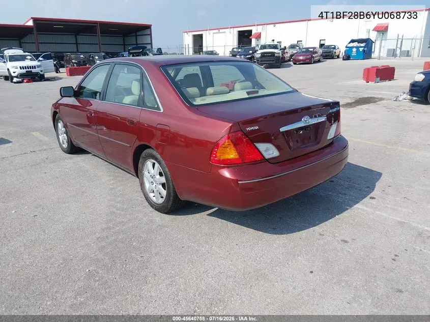 2000 Toyota Avalon Xls VIN: 4T1BF28B6YU068733 Lot: 45640758