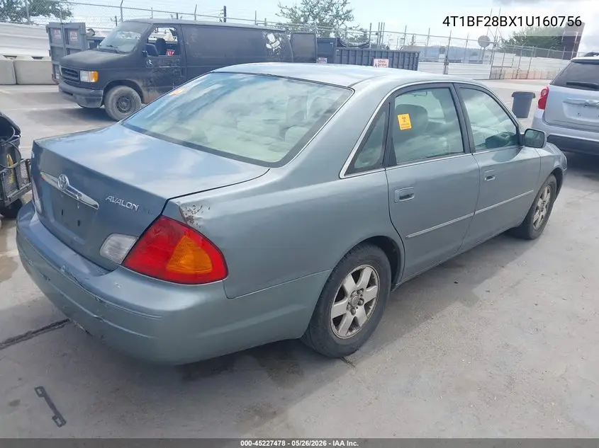 2001 Toyota Avalon Xl VIN: 4T1BF28BX1U160756 Lot: 45227478