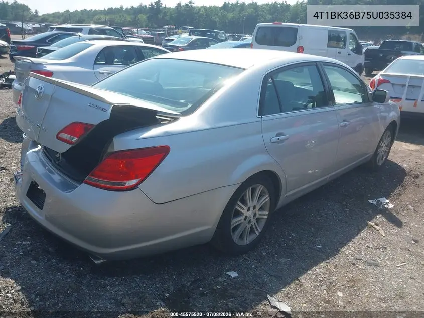 2005 Toyota Avalon Limited VIN: 4T1BK36B75U035384 Lot: 45575520