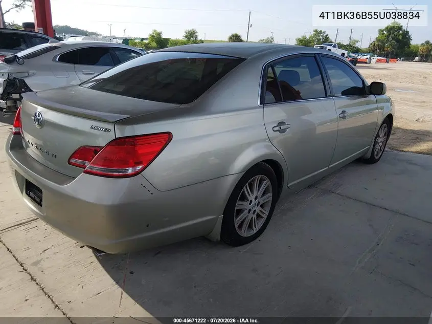 2005 Toyota Avalon Limited VIN: 4T1BK36B55U038834 Lot: 45671222