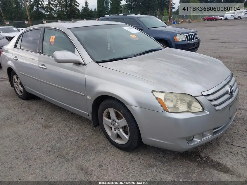 2006 Toyota Avalon Limited VIN: 4T1BK36B06U080104 Lot: 45663395
