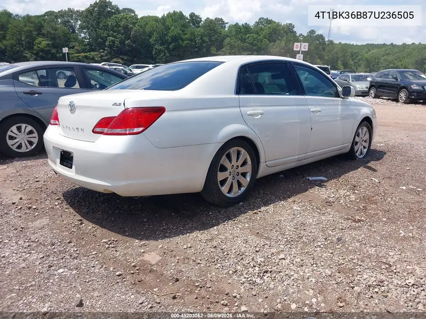 2007 Toyota Avalon Xls VIN: 4T1BK36B87U236505 Lot: 45203062
