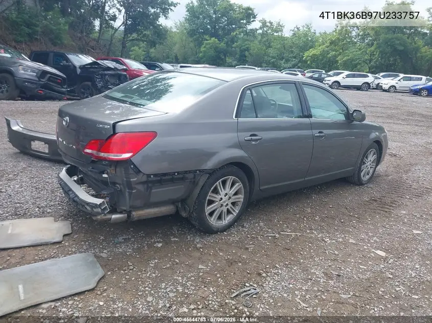2007 Toyota Avalon Limited VIN: 4T1BK36B97U233757 Lot: 45544763