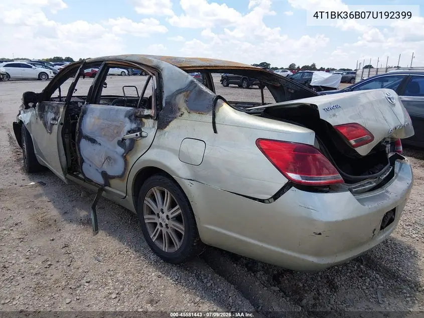 2007 Toyota Avalon Limited VIN: 4T1BK36B07U192399 Lot: 45581443