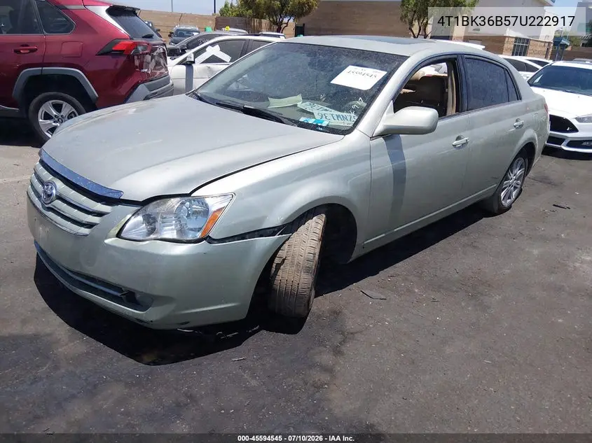 2007 Toyota Avalon Limited VIN: 4T1BK36B57U222917 Lot: 45594545