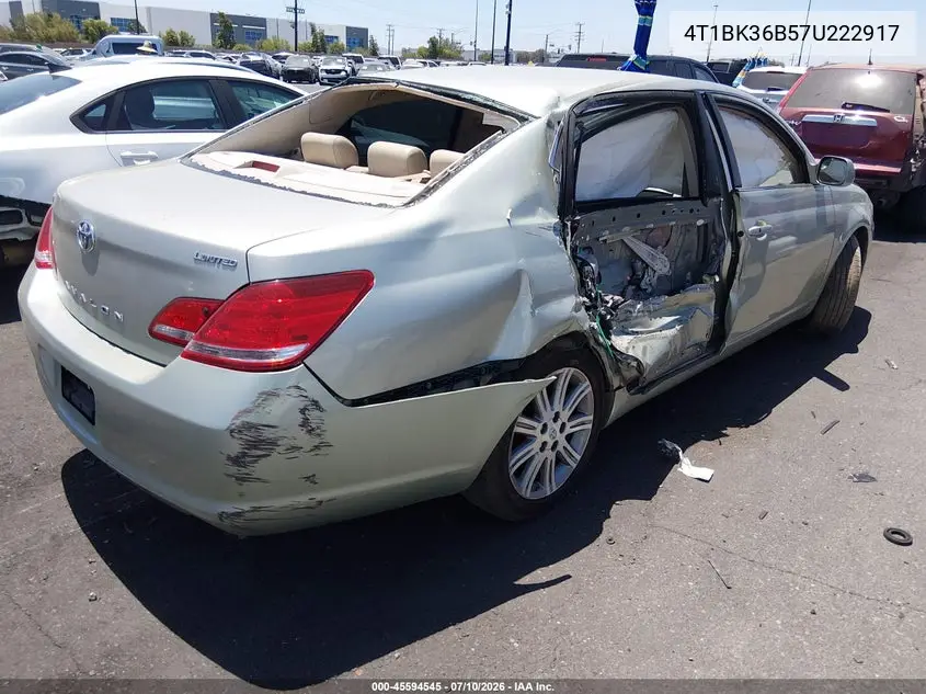 2007 Toyota Avalon Limited VIN: 4T1BK36B57U222917 Lot: 45594545