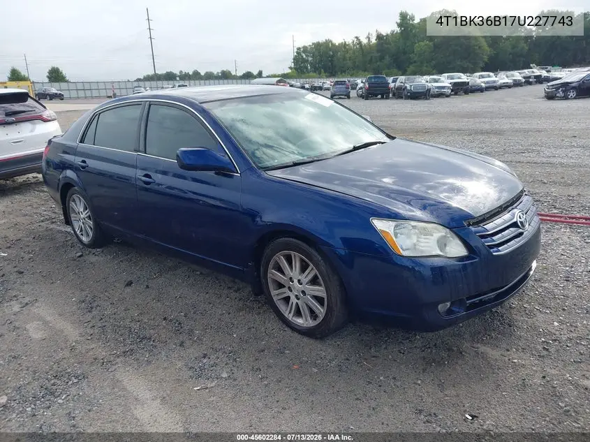 2007 Toyota Avalon Limited VIN: 4T1BK36B17U227743 Lot: 45602284