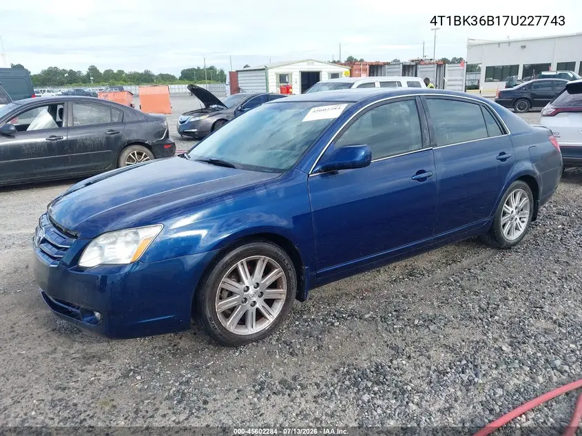 2007 Toyota Avalon Limited VIN: 4T1BK36B17U227743 Lot: 45602284
