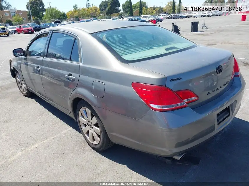 2007 Toyota Avalon Xls VIN: 4T1BK36B47U198738 Lot: 45644454