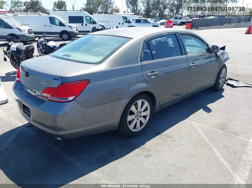 2007 Toyota Avalon Xls VIN: 4T1BK36B47U198738 Lot: 45644454