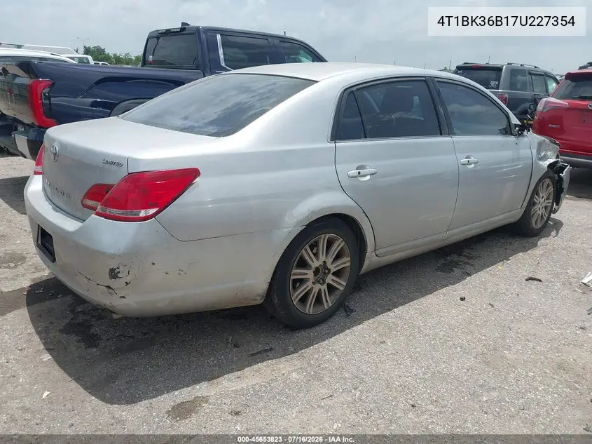 2007 Toyota Avalon Limited VIN: 4T1BK36B17U227354 Lot: 45653823