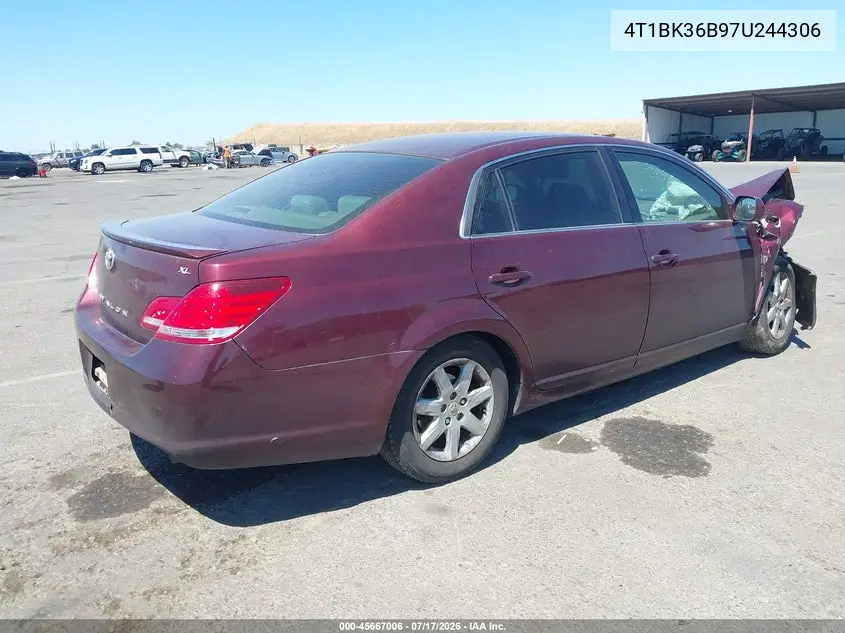 2007 Toyota Avalon Xl VIN: 4T1BK36B97U244306 Lot: 45667006