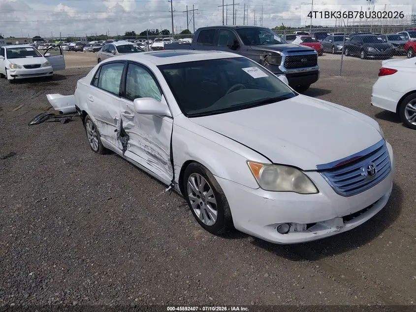 2008 Toyota Avalon Xl/Xls/Touring/Limited VIN: 4T1BK36B78U302026 Lot: 45592407