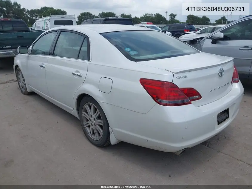 2008 Toyota Avalon Limited VIN: 4T1BK36B48U306731 Lot: 45652850