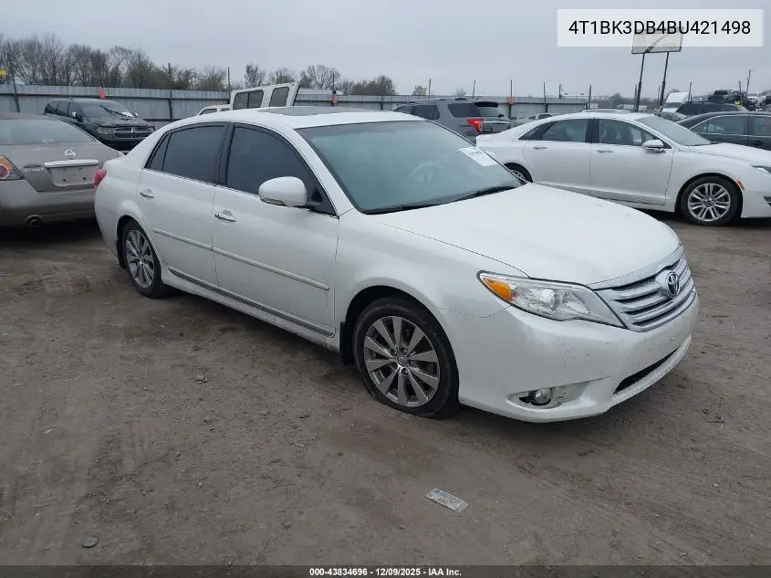 4T1BK3DB4BU421498 2011 Toyota Avalon Limited