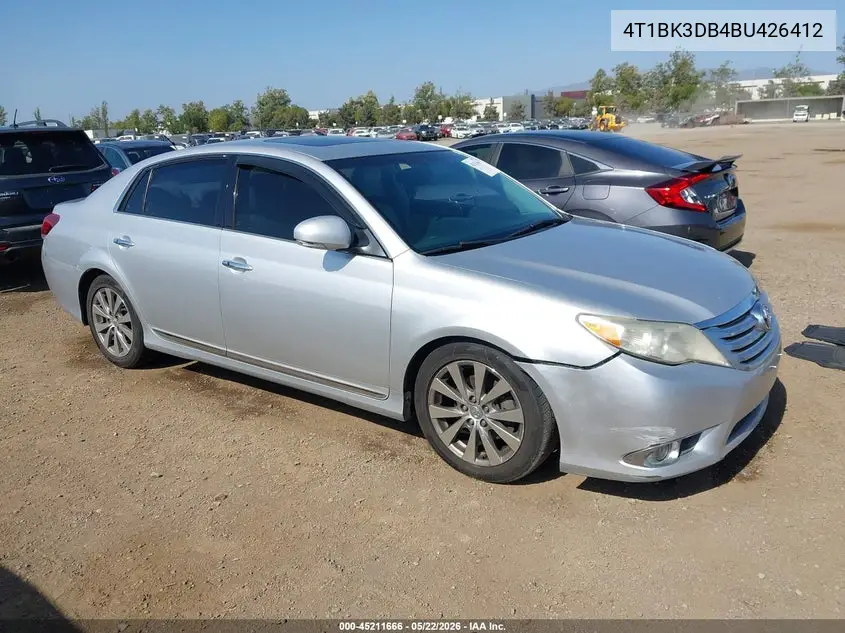 2011 Toyota Avalon Limited VIN: 4T1BK3DB4BU426412 Lot: 45211666