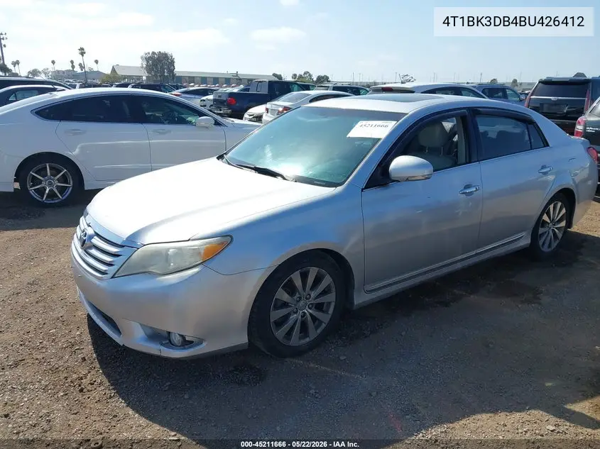 2011 Toyota Avalon Limited VIN: 4T1BK3DB4BU426412 Lot: 45211666