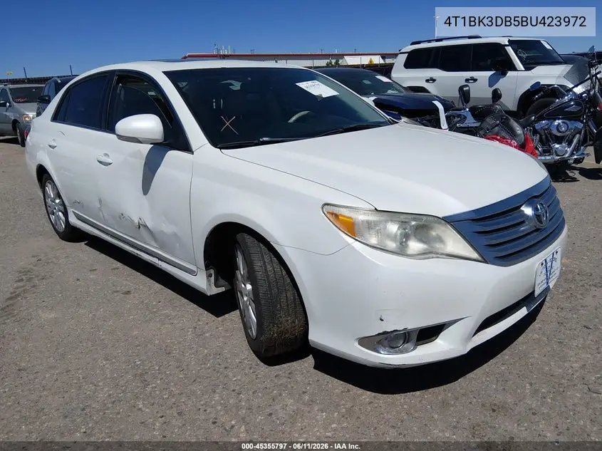 2011 Toyota Avalon VIN: 4T1BK3DB5BU423972 Lot: 45355797