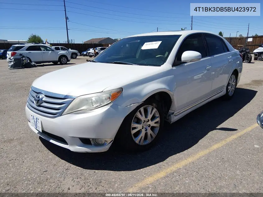 2011 Toyota Avalon VIN: 4T1BK3DB5BU423972 Lot: 45355797