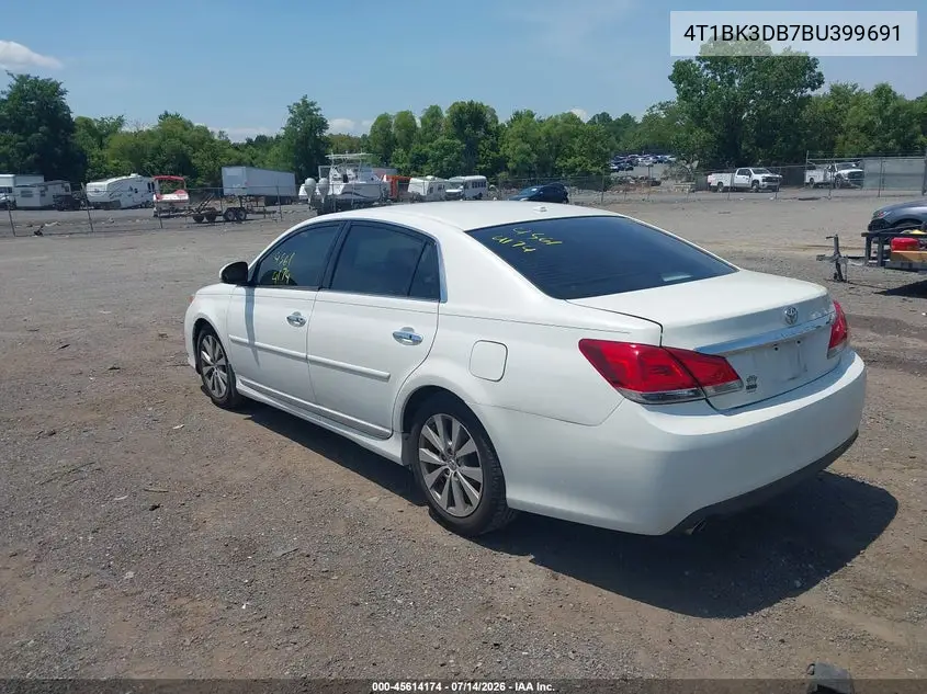 2011 Toyota Avalon Limited VIN: 4T1BK3DB7BU399691 Lot: 45614174