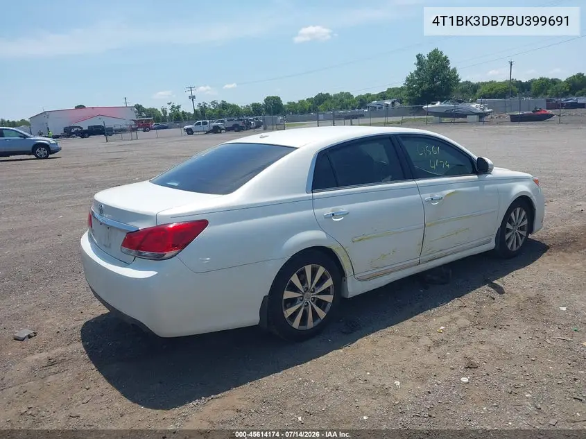 2011 Toyota Avalon Limited VIN: 4T1BK3DB7BU399691 Lot: 45614174