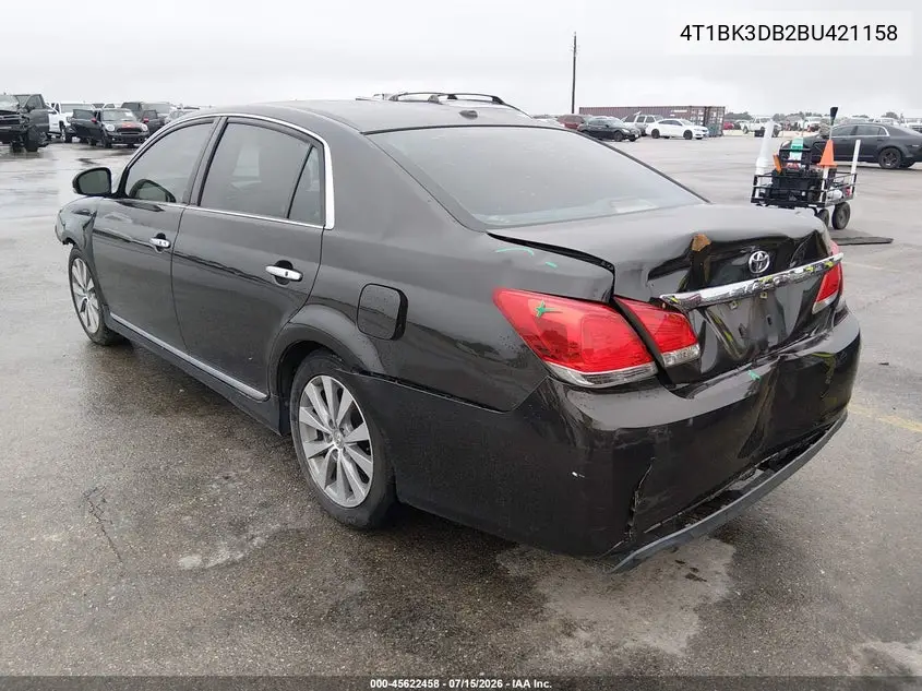 2011 Toyota Avalon Limited VIN: 4T1BK3DB2BU421158 Lot: 45622458