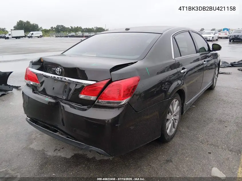 2011 Toyota Avalon Limited VIN: 4T1BK3DB2BU421158 Lot: 45622458