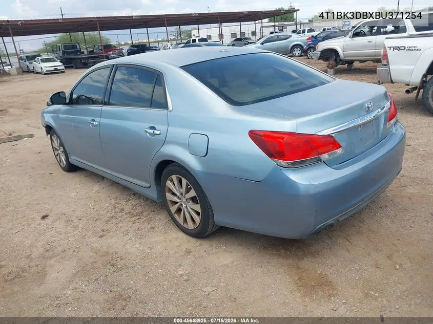 2011 Toyota Avalon Limited VIN: 4T1BK3DBXBU371254 Lot: 45648925