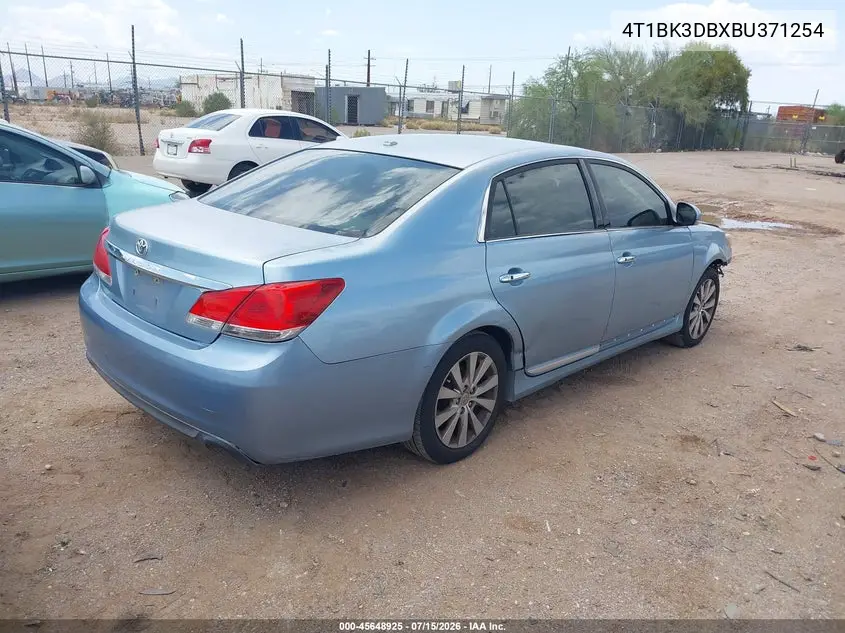 2011 Toyota Avalon Limited VIN: 4T1BK3DBXBU371254 Lot: 45648925