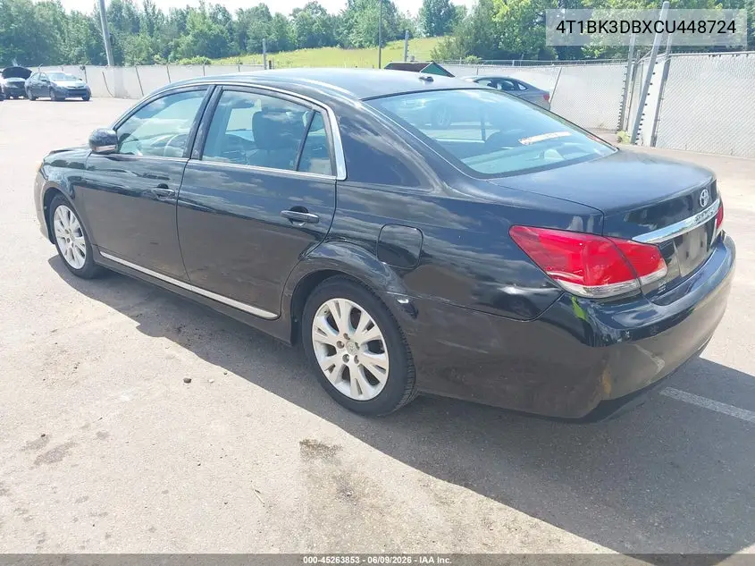 2012 Toyota Avalon VIN: 4T1BK3DBXCU448724 Lot: 45263853