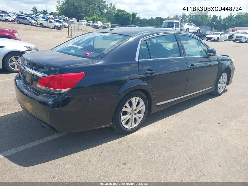 2012 Toyota Avalon VIN: 4T1BK3DBXCU448724 Lot: 45263853