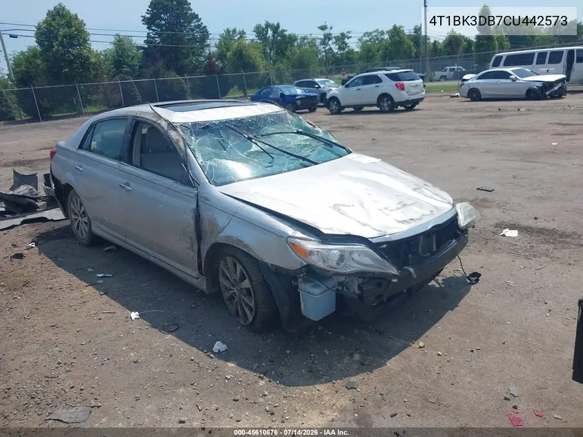 2012 Toyota Avalon Limited VIN: 4T1BK3DB7CU442573 Lot: 45610876
