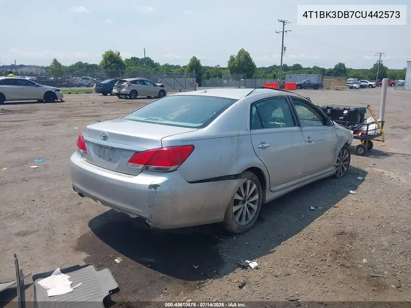 2012 Toyota Avalon Limited VIN: 4T1BK3DB7CU442573 Lot: 45610876