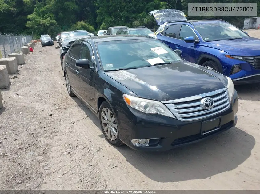 2012 Toyota Avalon Limited VIN: 4T1BK3DB8CU473007 Lot: 45614967