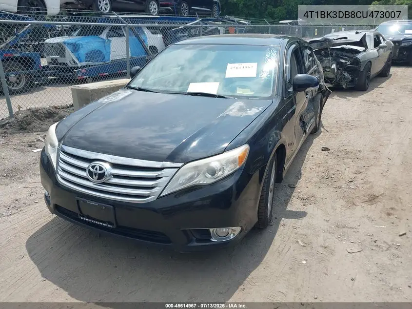 2012 Toyota Avalon Limited VIN: 4T1BK3DB8CU473007 Lot: 45614967