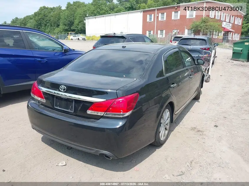 2012 Toyota Avalon Limited VIN: 4T1BK3DB8CU473007 Lot: 45614967