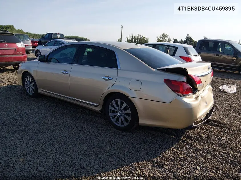 2012 Toyota Avalon Limited VIN: 4T1BK3DB4CU459895 Lot: 45619066