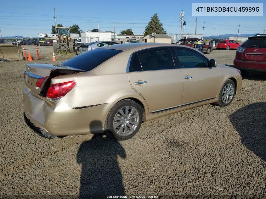 2012 Toyota Avalon Limited VIN: 4T1BK3DB4CU459895 Lot: 45619066