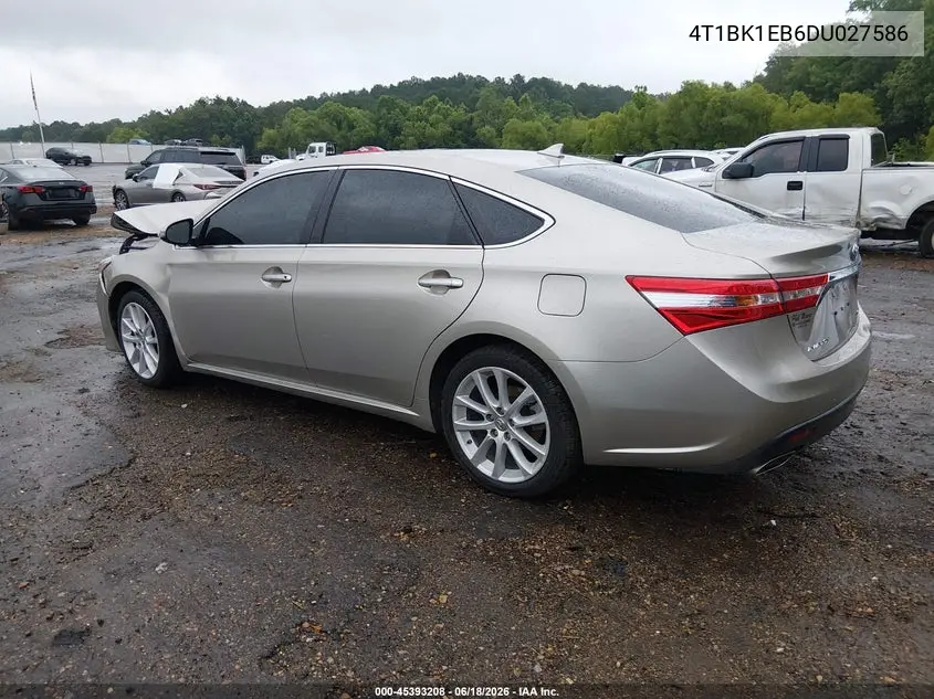 2013 Toyota Avalon Limited VIN: 4T1BK1EB6DU027586 Lot: 45393208