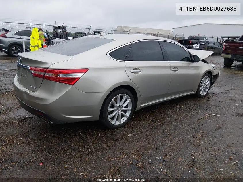 2013 Toyota Avalon Limited VIN: 4T1BK1EB6DU027586 Lot: 45393208