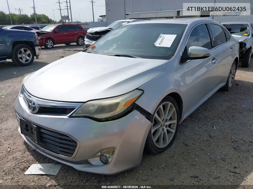 2013 Toyota Avalon Xle Touring VIN: 4T1BK1EB6DU062435 Lot: 45465077