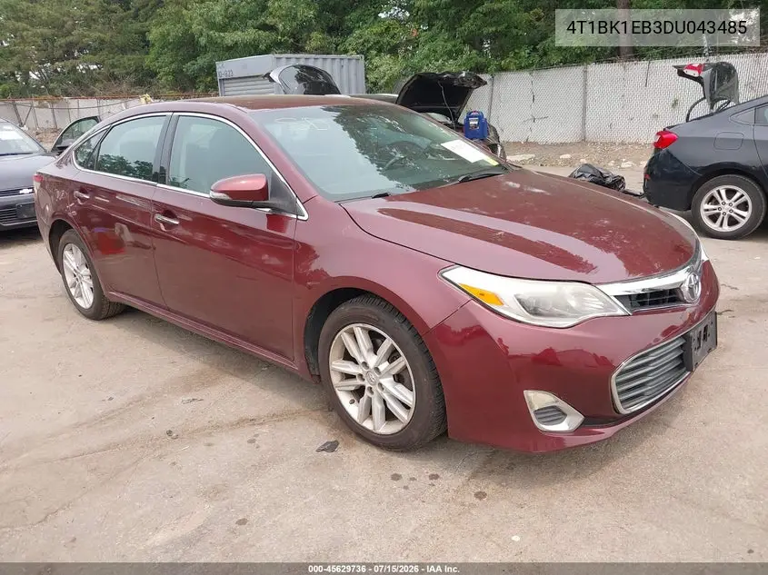 2013 Toyota Avalon Xle VIN: 4T1BK1EB3DU043485 Lot: 45629736