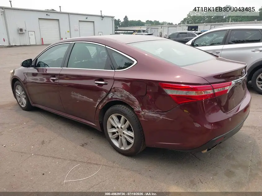 2013 Toyota Avalon Xle VIN: 4T1BK1EB3DU043485 Lot: 45629736