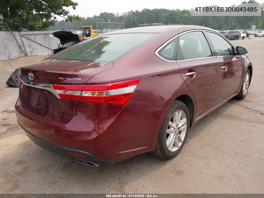 2013 Toyota Avalon Xle VIN: 4T1BK1EB3DU043485 Lot: 45629736
