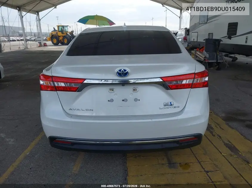 2013 Toyota Avalon Hybrid Limited VIN: 4T1BD1EB9DU015409 Lot: 45667573